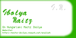 ibolya maitz business card